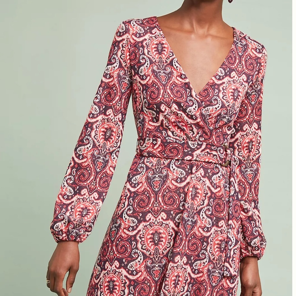 Anthropologie | Maeve Paisley Belted Dress
